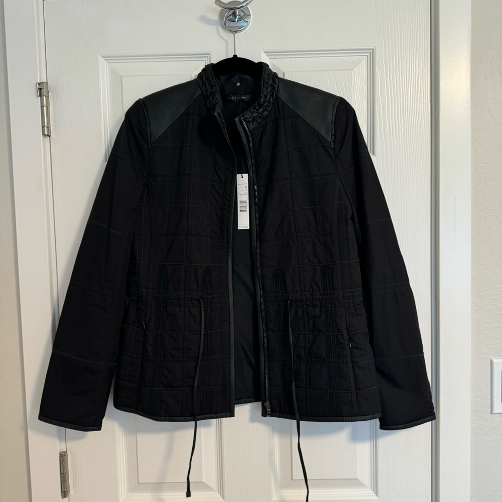 NWT Elie Tahari quilted leather jacket.